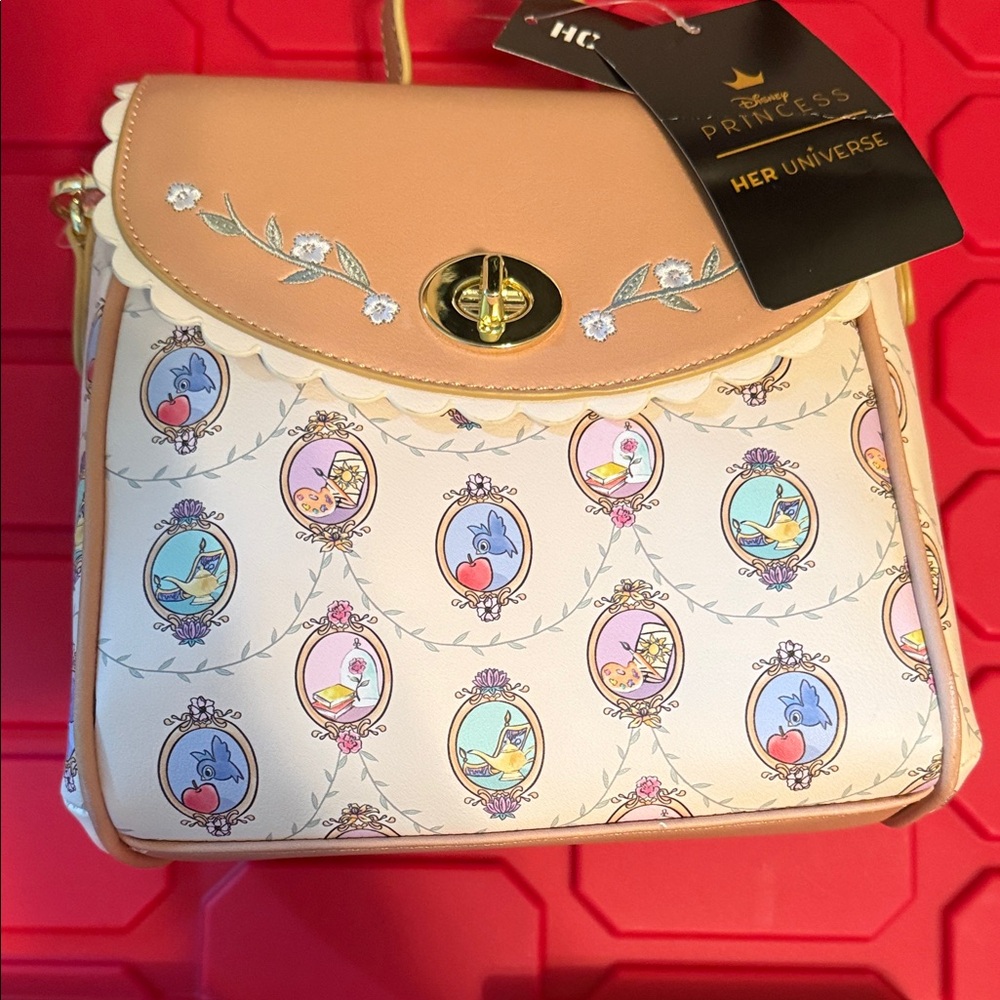 Her Universe Peach & Cream Disney Princess Crossbody Bag